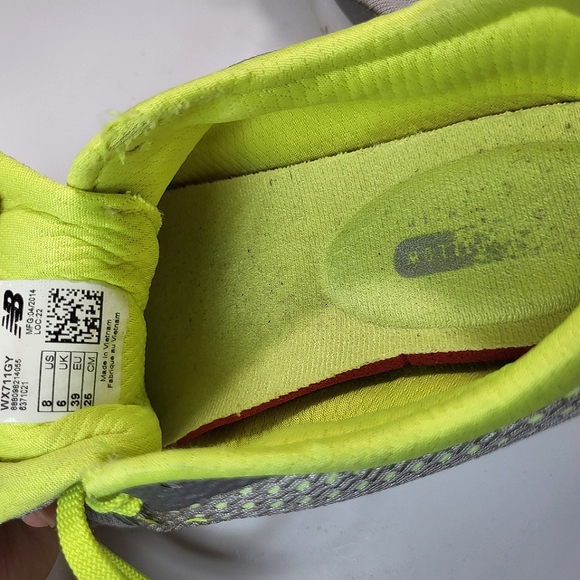 New Balance 711 Training Shoes Size 8 Gray & Yellow - Picture 5 of 6